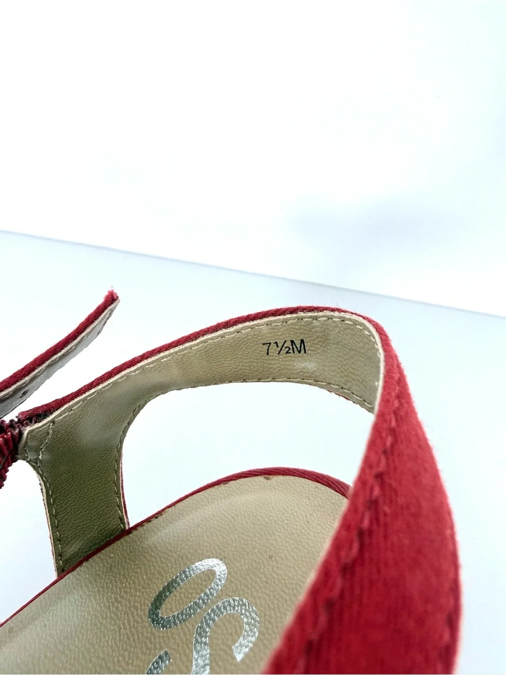 SO Red Wedge Sandals